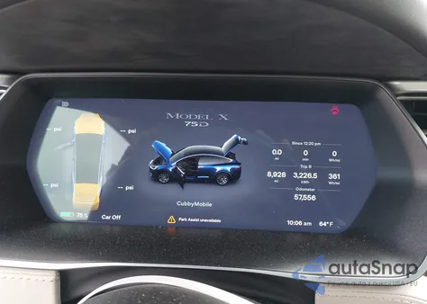 2017 Tesla Model X 100D/75D/90D из США, поврежденный, VIN 5YJXCAE27HF079573